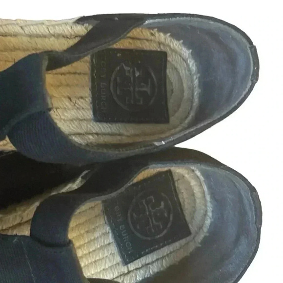 Tory Burch Women's Black Catalina Espadrille Wedge Sandal size 9M - Picture 9 of 15